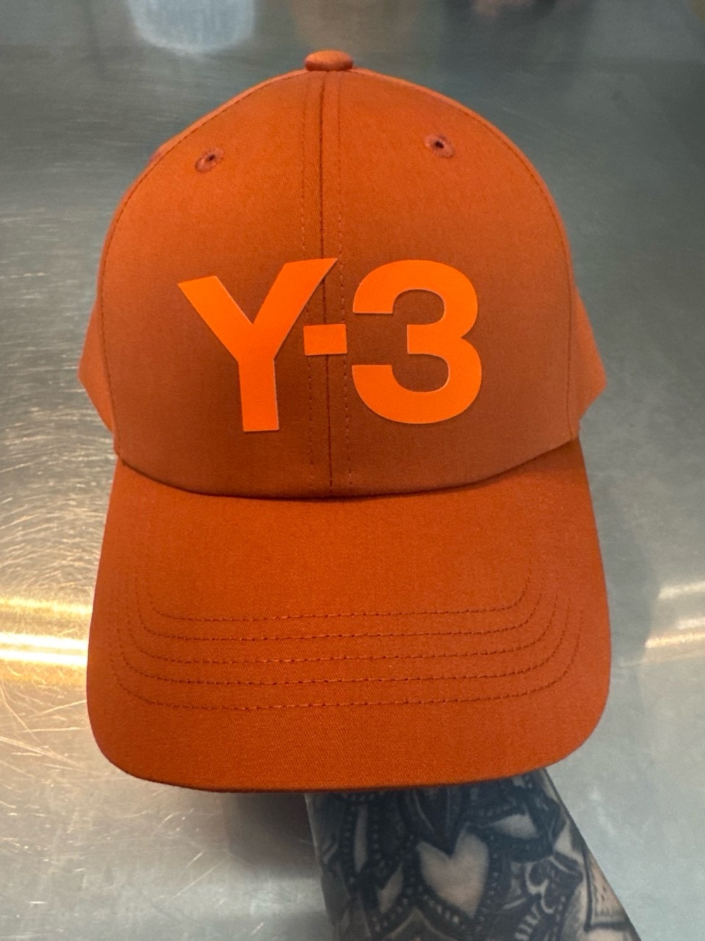 Y-3 Orange Logo Baseball Cap